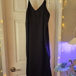 A New Day Black V-Neck Slip Dress
